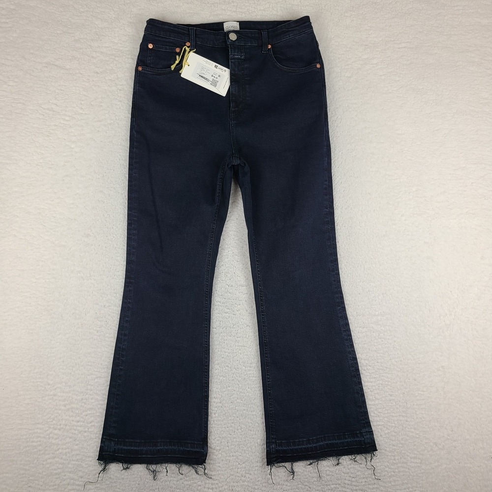 CLOSED Jeans Womens 32‎ Blue Boot Cut Dark Wash Hi Sun Denim Made in Italy NEW
